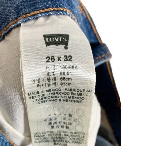 Levi's 501 Distressed Straight Leg Jeans Size 26 - Picture 7 of 9